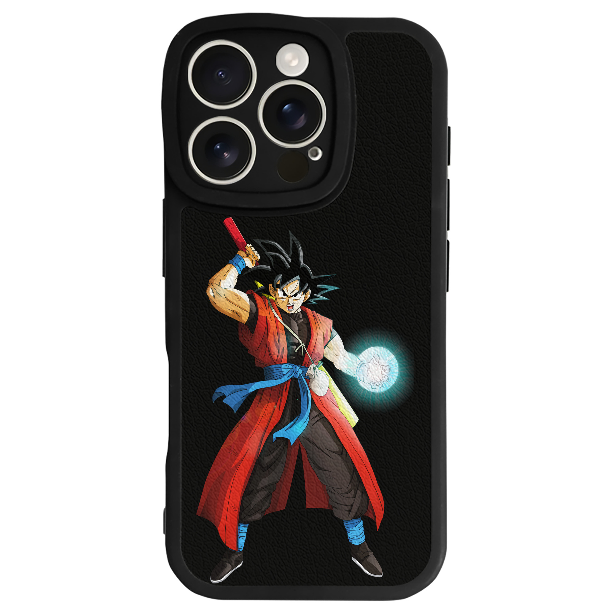 （画像用） ドラゴンボール 孫悟空（そん ごくう）Son Goku カカロット DRAGON BALL Kakarotto 【iPhone 16シリーズ対応】シリコンスマホケース（レザー調） 材質：シリコン